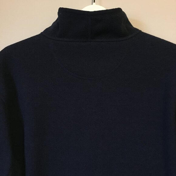 Seaside 2 Sweater Fleece Jacket Dark Navy Blue Zip Up High Collar - Picture 9 of 16